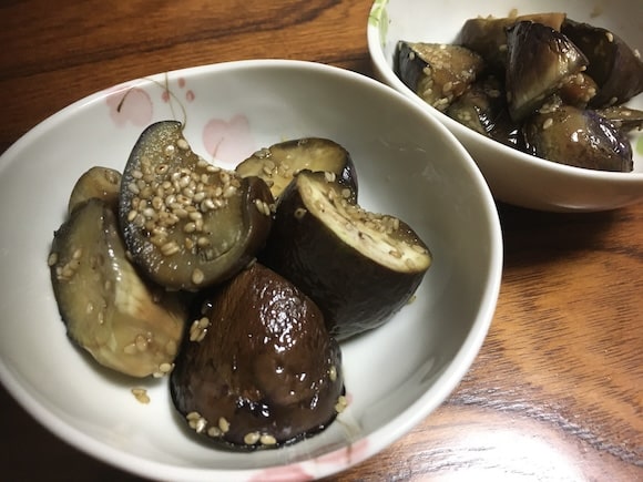 ナスのごま炒め